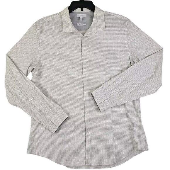 Calvin Klein ~Me'n XL/TG~INFINITE COOL/FRAICHEUR INFINITE Non-Iron Shirt LS. - Picture 1 of 12